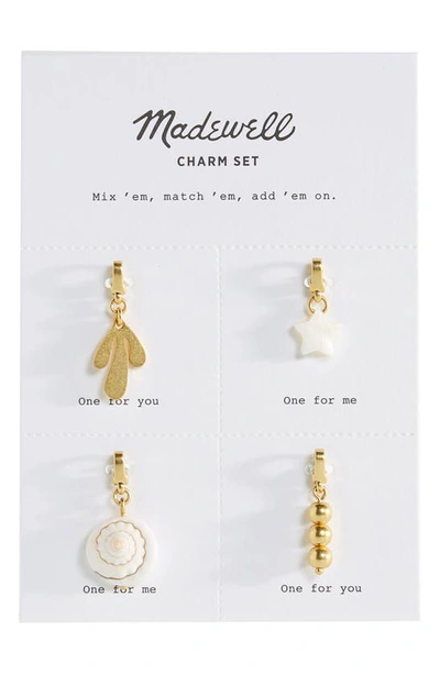 Madewell Dawnlight Set Of 4 Charm Anthology In Vintage Gold