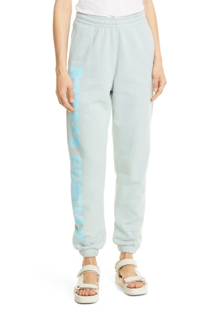 Rotate Birger Christensen Mimi Printed Organic Cotton-fleece Track Pants In Grün