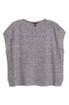 EILEEN FISHER CREWNECK BOXY TOP,S1PCB-W5858M