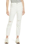 MADEWELL THE PERFECT RIPPED HIGH WAIST CROP JEANS,MD655
