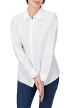 Foxcroft Jordan Non-iron Linen Chambray Shirt In White