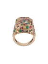 AISHA BAKER 18KT YELLOW GOLD DISCO GEMSTONE RING