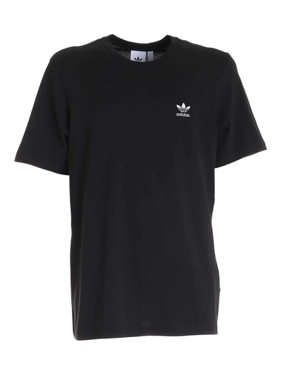 Adidas Originals Adicolor Essentials Logo-embroidered Cotton-jersey T-shirt In Black