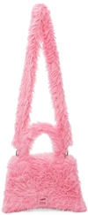 BALENCIAGA PINK FLUFFY HOURGLASS BAG