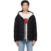 MONCLER NAVY DOWN & WOOL VABB JACKET