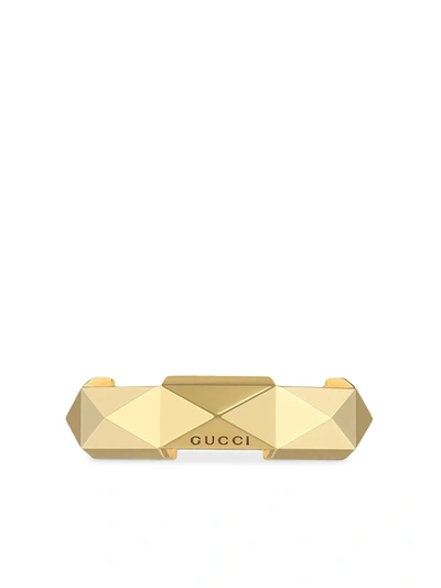 Gucci 18kt Yellow Gold Link To Love Studded Ring