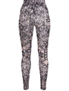 Philipp Plein Leggings Stretch Printed Tulle New Baroque In Nude