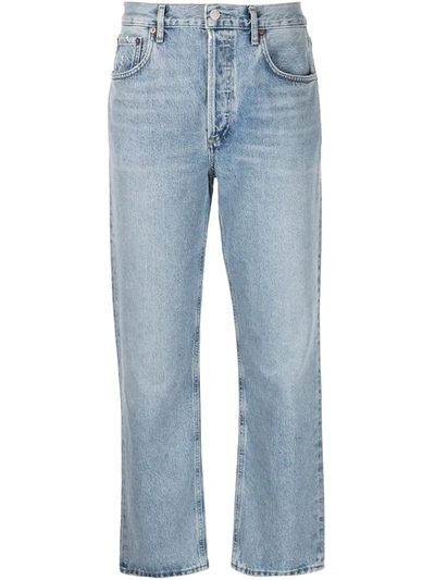Agolde Wilder High-rise Straight-leg Jeans In Blau