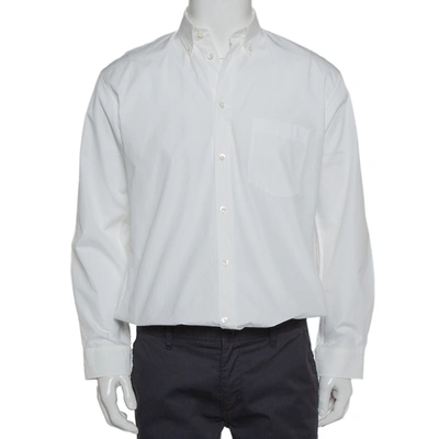 Pre-owned Balenciaga White Cotton Oversized Shirt Xs