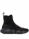 Moschino 35mm Teddy Sole Stretch Slip-on Sneakers In Schwarz