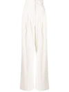 MADE IN TOMBOY WHITE HIGH-RISE WIDE-LEG JEANS