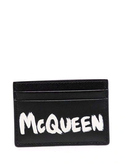 Alexander Mcqueen Logo Card Holder In Black