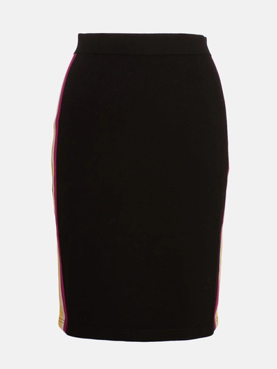 Isabel Marant Étoile Dridget Striped Stretch-knit Pencil Skirt In Black
