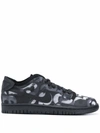 Nike X Comme Des Garçons Dunk Low "monogram Print" Sneakers In Grey