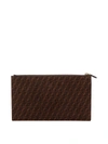 FENDI MEDIUM LEATHER POUCH IN BROWN