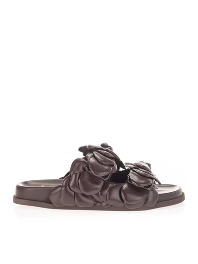 Valentino Garavani Women's Atelier 03 Rose Edition Slide Sandals In Brown