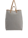 BURBERRY BEACH TOTE BAG IN SOFT FAWN
