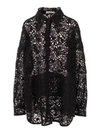 VALENTINO LACE SHIRT JACKET IN BLACK