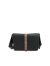 PAUL SMITH CONTRASTING INSERT SHOULDER BAG IN BLACK