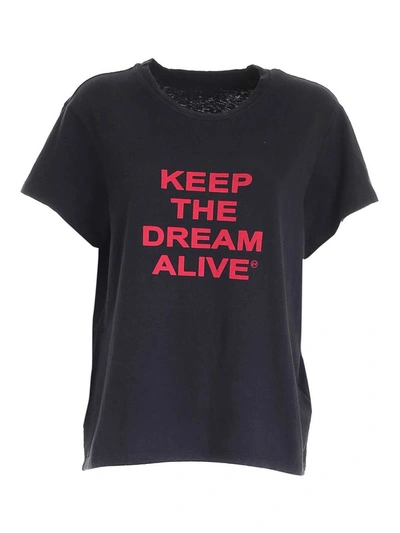 Zadig & Voltaire Slogan-print Cotton T-shirt In Black