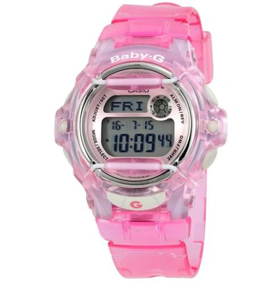 Casio Perpetual Alarm World Time Chronograph Quartz Digital Watch Bg169r-4er In Pink
