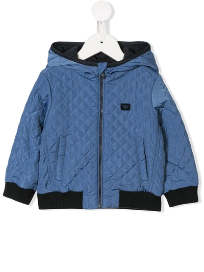 Emporio Armani Babies' Quilted Jacket In Blue