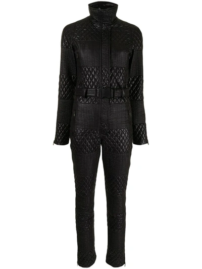 Pre-owned Chanel 2008 Sports Diamond-quilted Jumpsuit In Black