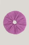 Ganni Linen Scrunchie Iris Orchid One Size