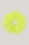 Ganni Linen Scrunchie Green Glow One Size