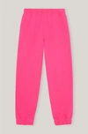 Ganni Software Isoli Elasticated Pants Shocking Pink Size L In Shocking Pink