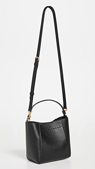 Tory Burch Mcgraw Small Bucket Bag In Black