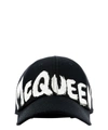 ALEXANDER MCQUEEN ALEXANDER MCQUEEN GRAFFITI LOGO BASEBALL CAP