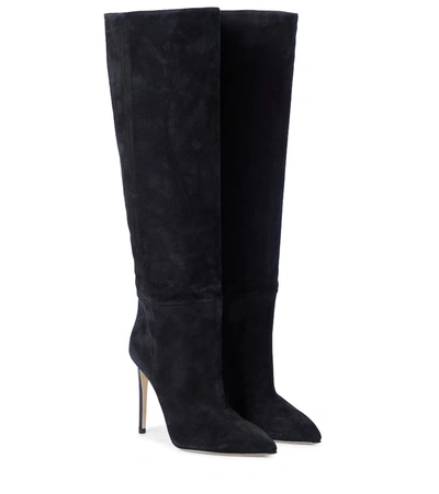 Paris Texas Pointed Toe Knee-high Boots In Black