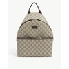 GUCCI GUCCI GIRLS BROWN LEATHER PRINT KIDS GG SUPREME COATED CANVAS BACKPACK, SIZE: 1 SIZE,R03709016