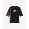AAPE MENS BLACK CAMOUFLAGE AND LOGO-PRINT COTTON-JERSEY T-SHIRT M,R03756674
