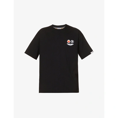Aape Mens Black X Sesame Street Graphic-print Cotton-jersey T-shirt M