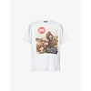 Raf Simons Mens White Solitary Disorder Graphic-print Cotton-jersey T-shirt M