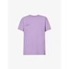 Pangaia Text-print Organic-cotton T-shirt In Orchid Purple