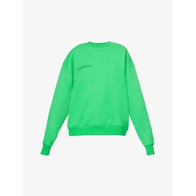 Pangaia 365 Signature Recycled And Organic Cotton-blend Sweatshirt In Jade Green