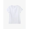 THE WHITE COMPANY THE WHITE COMPANY WOMEN'S WHITE ESSENTIAL SHORT SLEEVE T-SHIRT,10553718