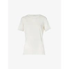THE ROW WOMENS NATURAL CHENZIA SCOOP-NECK CASHMERE T-SHIRT S,R03743131