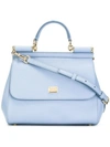 Dolce & Gabbana Medium Sicily Shoulder Bag In Blue