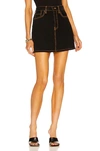 Wardrobe.nyc High-waisted Denim Mini Skirt In Black Wash