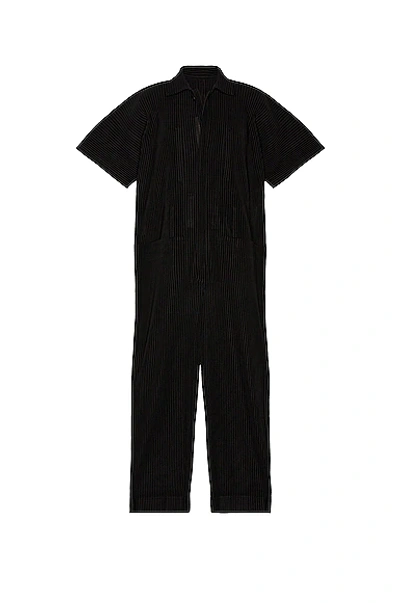 Issey Miyake Technical-pleated Jersey Jumpsuit In Black