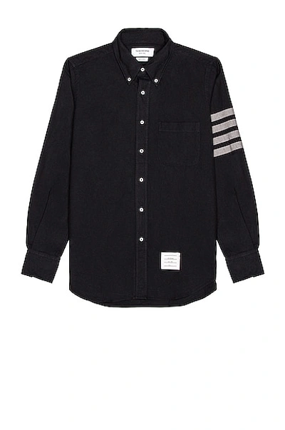 THOM BROWNE STRAIGHT FIT 4 BAR SHIRT,TMBX-MS208