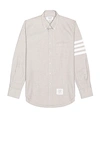 Thom Browne Straight Fit 4 Bar Shirt In Medium Grey