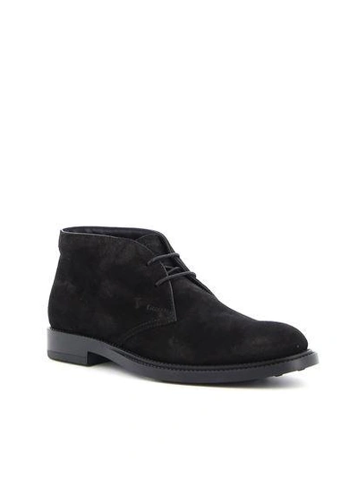 Tod's Desert Ankle Boots In Black