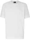 Fendi Distorted Monogram Pattern T-shirt In White