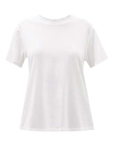 Lululemon All Yours Crew-neck Cotton-blend Jersey T-shirt In White