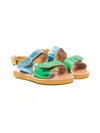 Ancient Greek Sandals Little Iliada Metallic-strap Sandals In 绿色
